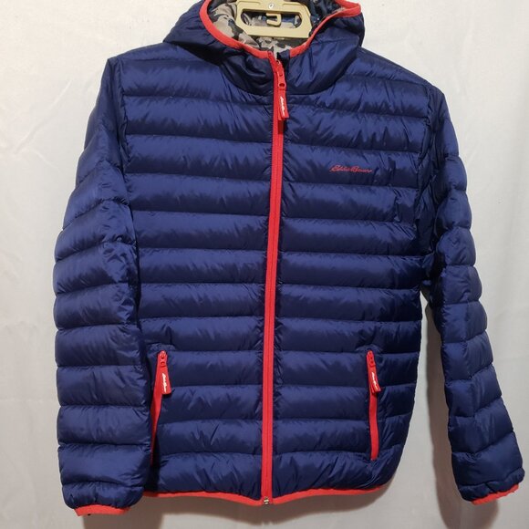 Kids Eddie Bauer Goose Down Reversible Jacket Size 16 - Picture 3 of 16